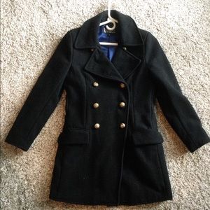 Straight to Hell double breasted black dress coat.